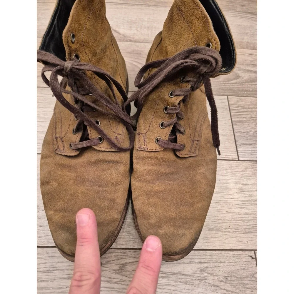 Thursday‎ Boot Co Mens Tan Brown Suede Lace Up President Boots Ankle Sz 8.5